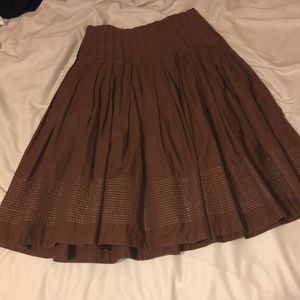 Brown full skirt